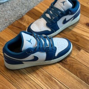 Kids Blue and White Nike Sneakers